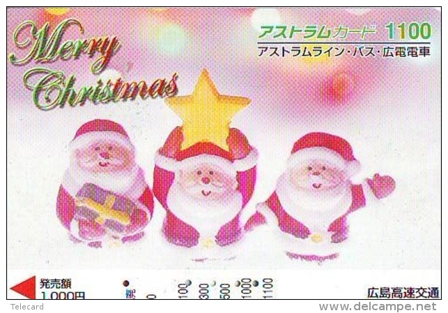 Carte Prépayée Japon * NOËL (2044) MERRY CHRISTMAS  Prepaid Card Japan Karte WEIHNACHTEN JAPAN * KERST NAVIDAD - Noel