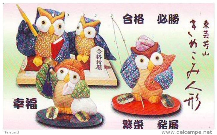 Télécarte Japon Oiseau * HIBOU (2018) * OWL * BIRD Japan Phonecard * TELEFONKARTE * EULE * UIL - Uilen