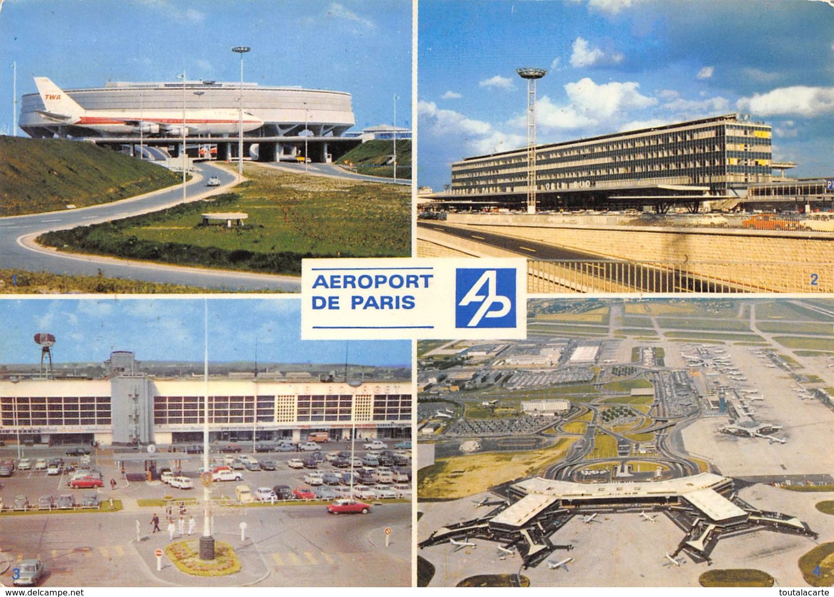 CPSM  95 AEROPORT DE PARIS MULTI VUES DE ROISSY, ORLY, BOURGET  Grand Format 15 X 10,5 - Roissy En France