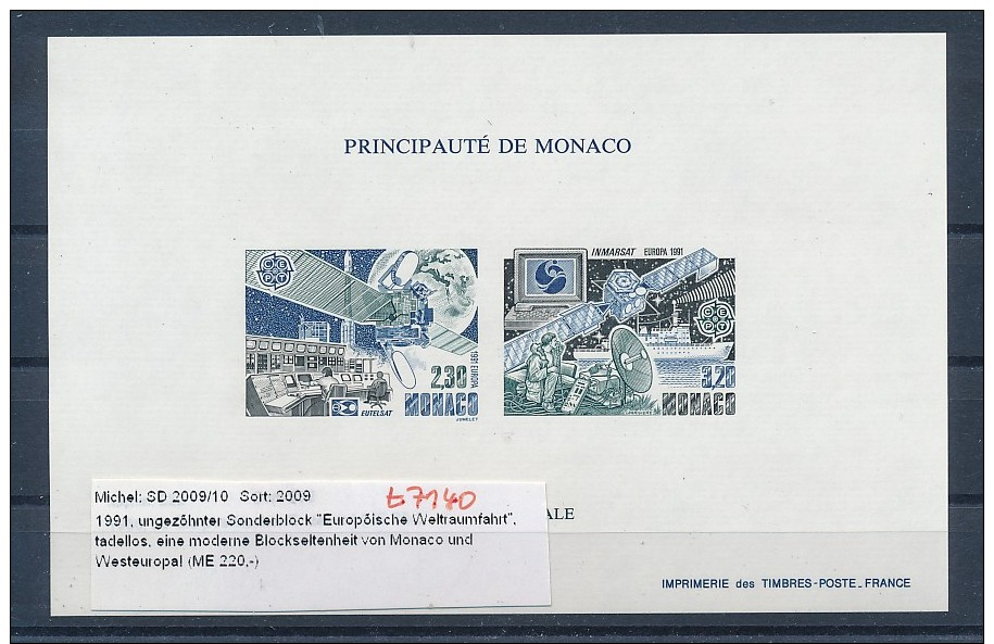 Monaco Sonder Block  2009-10   =220,-&euro;   (t7140  ) Siehe Bild ! - Bloques
