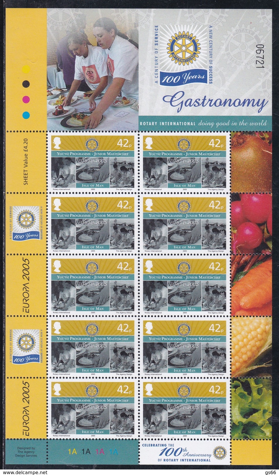 Man, 2005, 1220, Europa: Gastronomie. MNH ** - Man (Eiland)