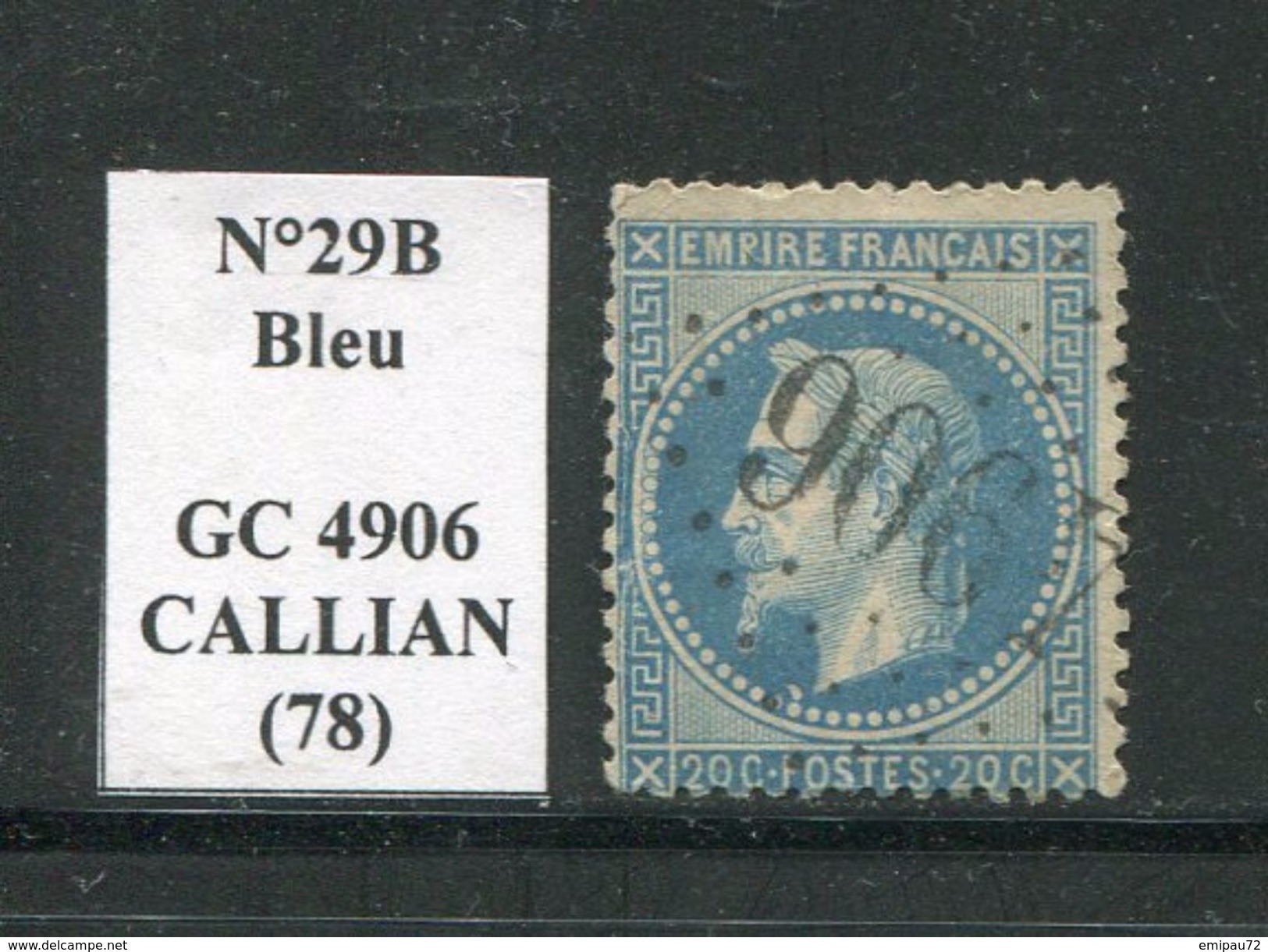 FRANCE- Y&T N°29B- GC 4906 (CALLIAN 78) Assez Rare!!!! - Sonstige & Ohne Zuordnung