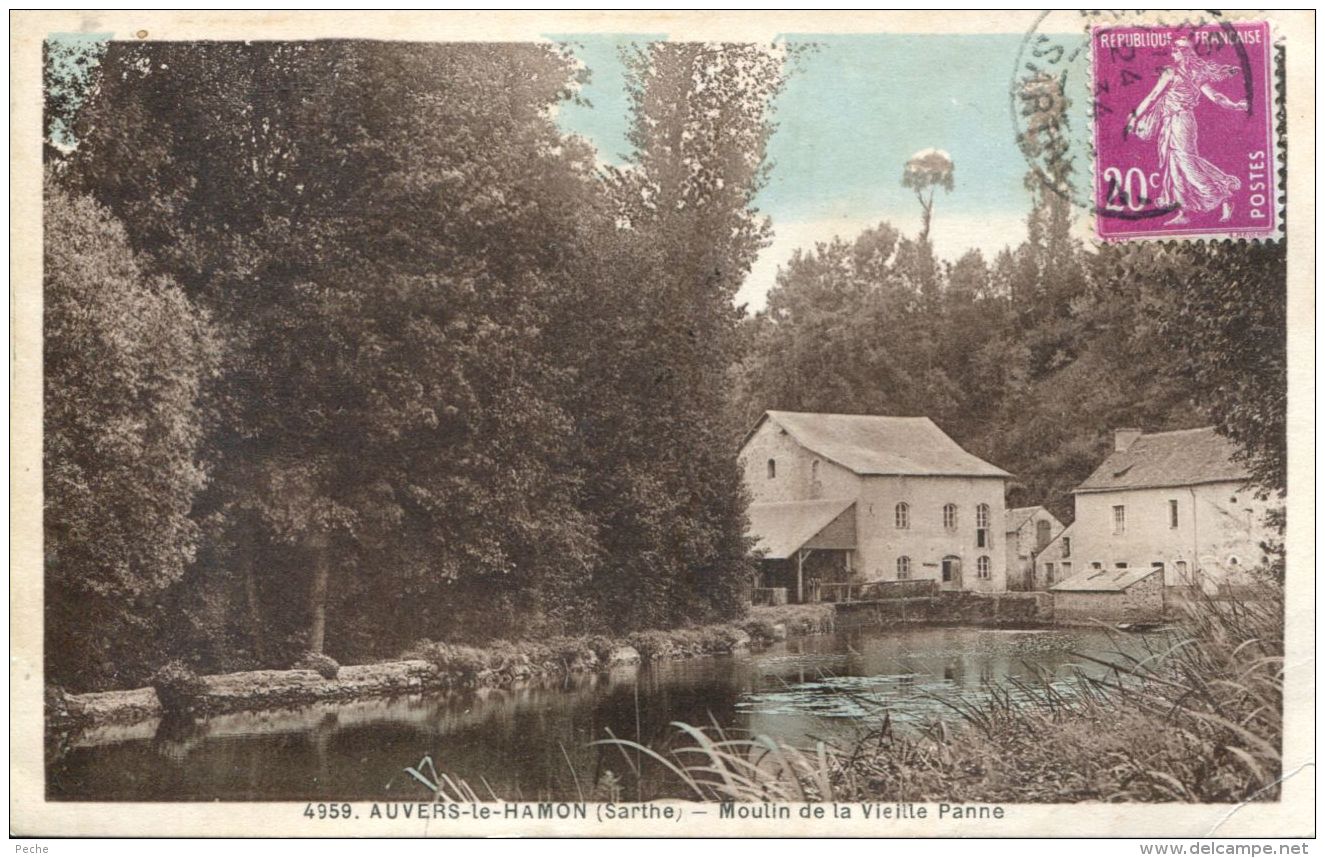 N°54665 -cpa Auvers Le Hamon -moulin De La Vieille Panne- - Water Mills