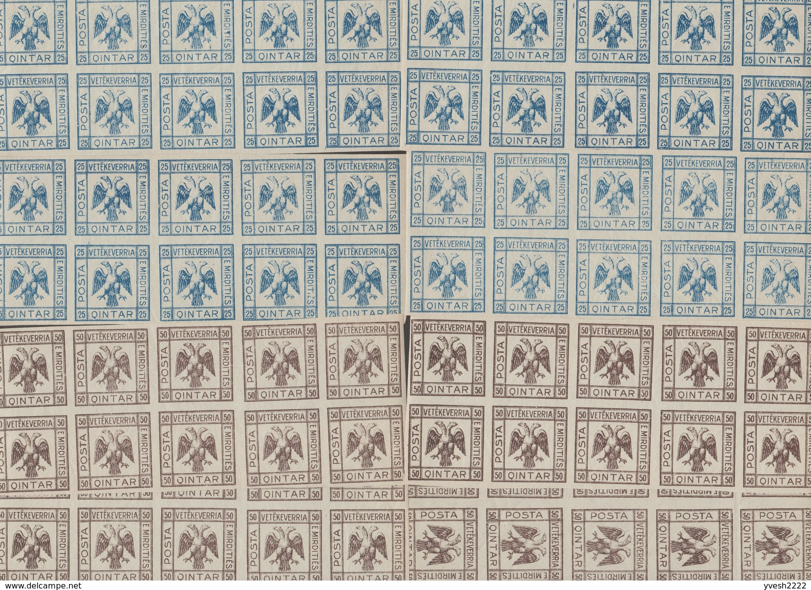 Albanie 1914. 250 Timbres, Gouvernement En Exil, Non-émis ? Neufs Sans Charnières MNH - Albanien