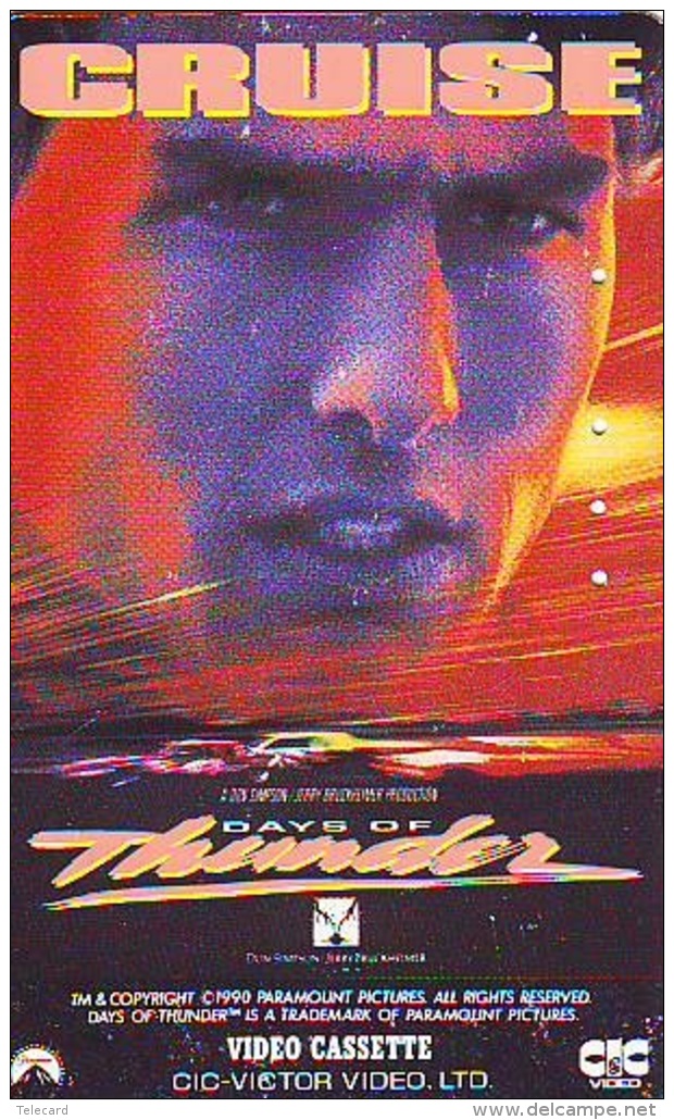 Télécarte Japon *  * 4080 * CRUISE * DAYS OF THUNDER  *  JAPAN Phonecard * TK * FILM * CINEMA * KINO - Kino