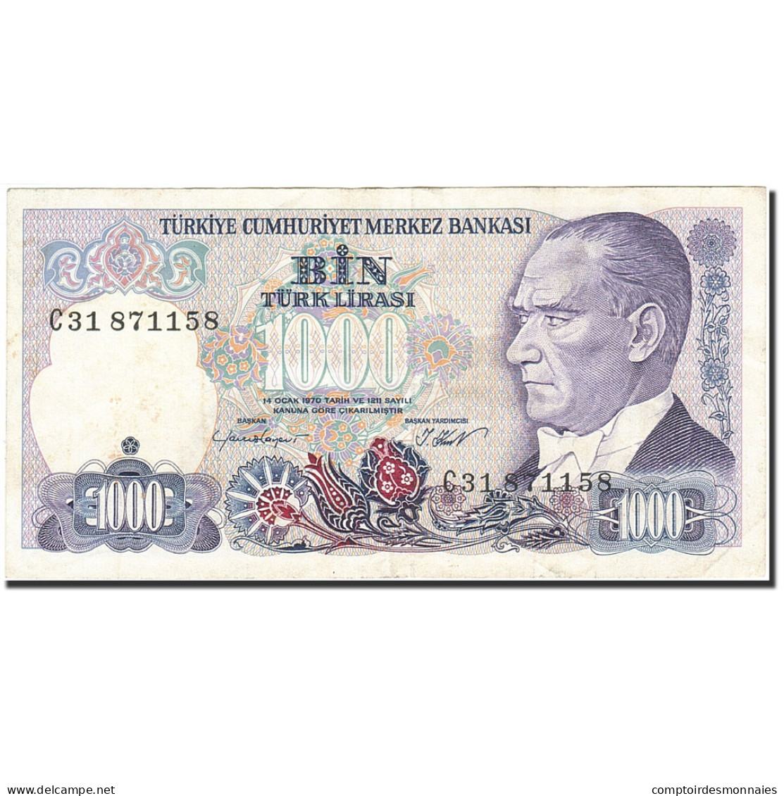 Billet, Turquie, 1000 Lira, 1984-1997, 1986, KM:196, TTB+ - Turquie