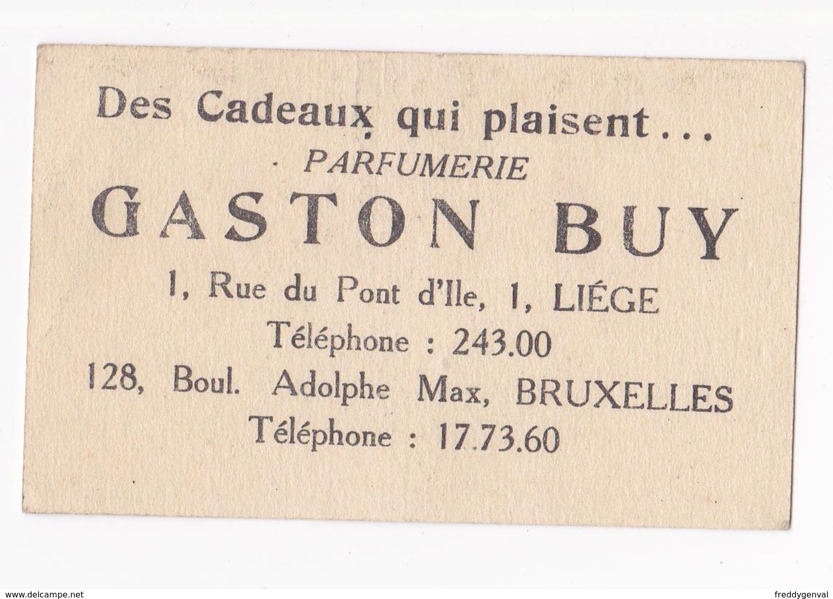 LIEGE GASTON BUY - Publicités