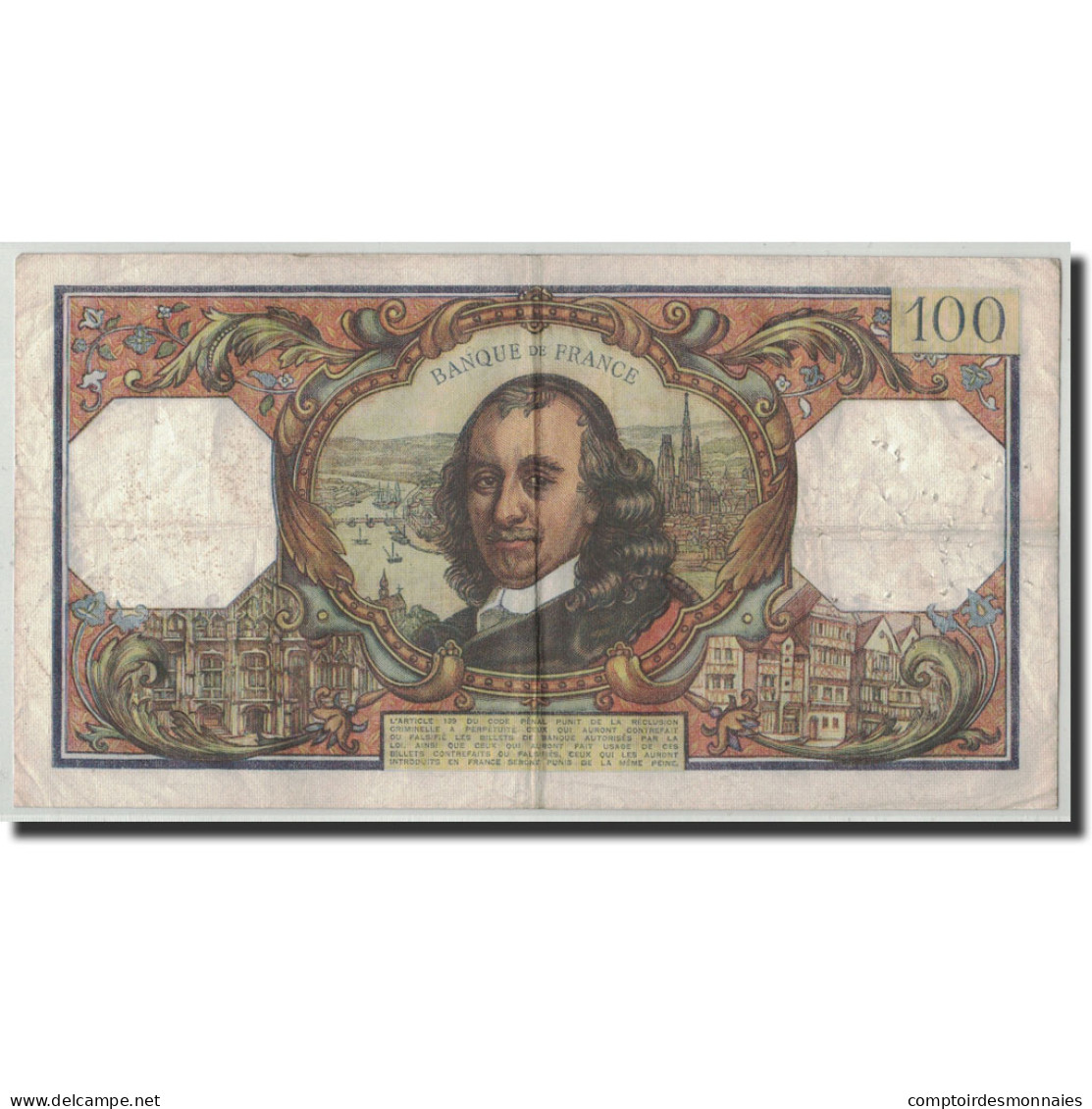 Billet, France, 100 Francs, 1971, 1971-07-01, TB, Fayette:65.36, KM:149d - 100 F 1964-1979 ''Corneille''