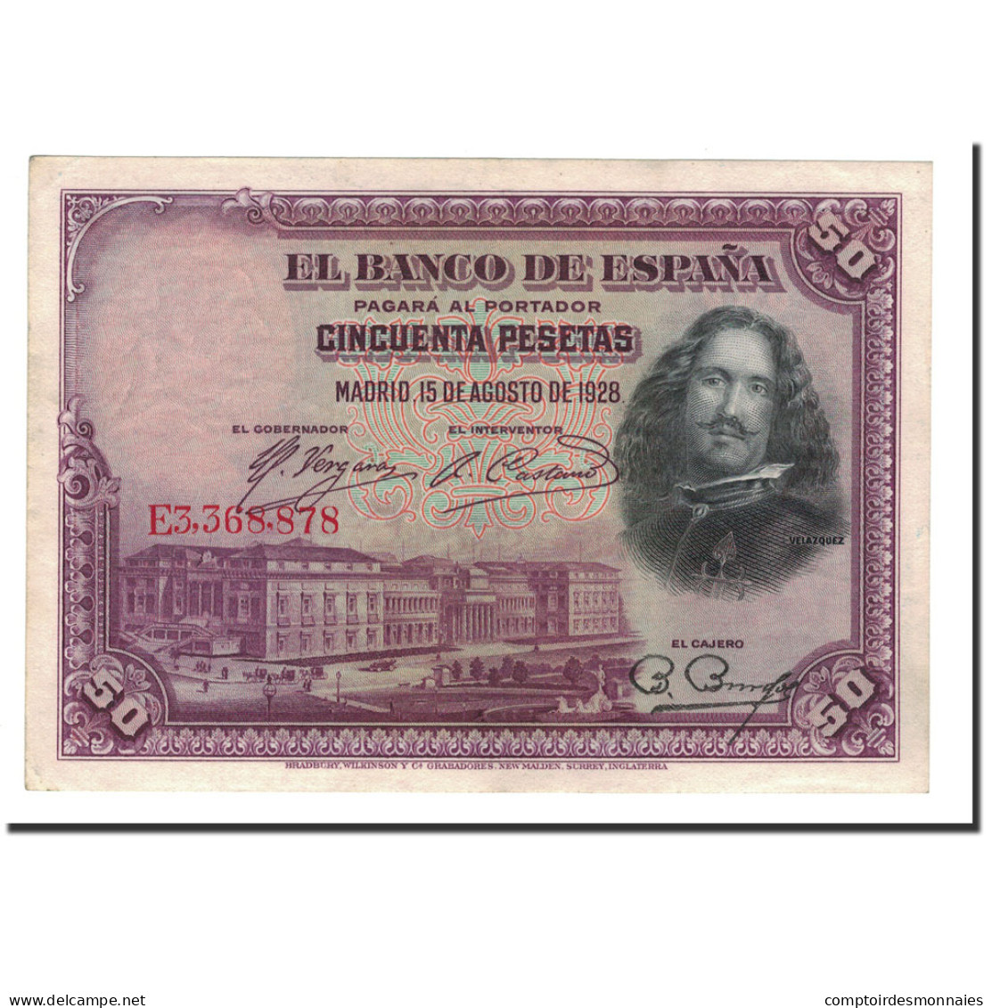 Billet, Espagne, 50 Pesetas, 1928, 1928-08-15, KM:75b, SPL - 50 Peseten