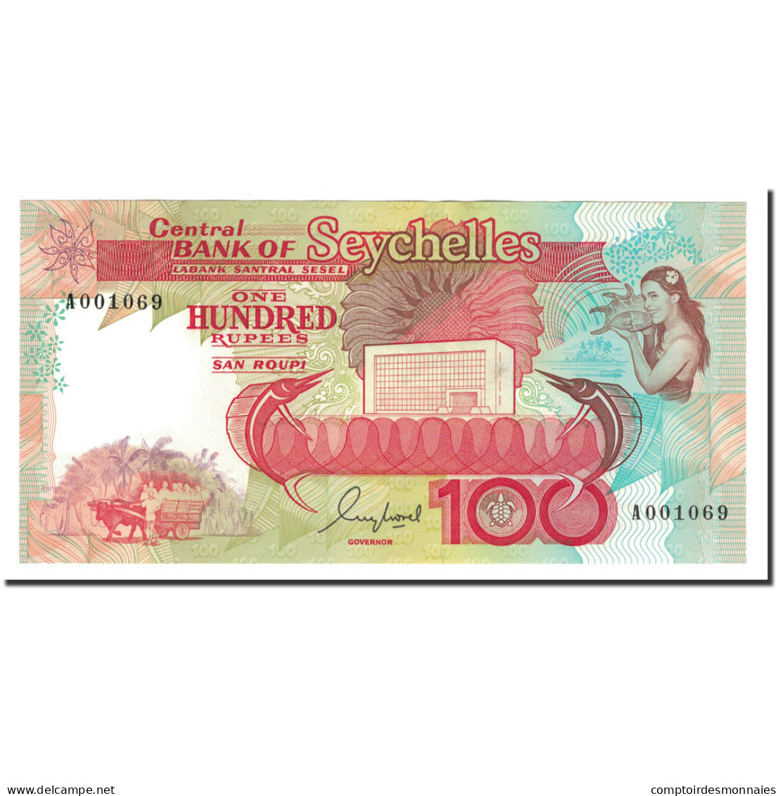 Billet, Seychelles, 100 Rupees, Undated (1989), KM:35, NEUF - Seychellen