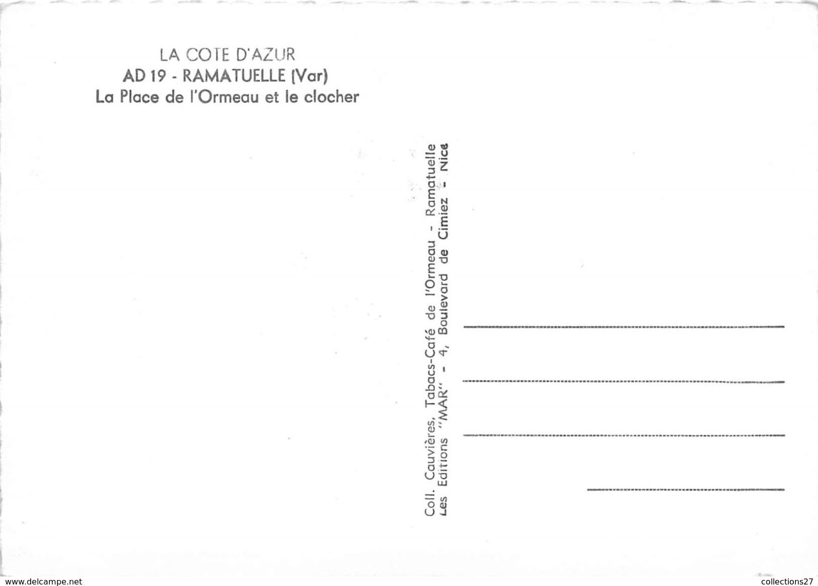 83-RAMATUELLE- LA PLACE DE L'ORMEAU ET LE CLOCHER - Ramatuelle