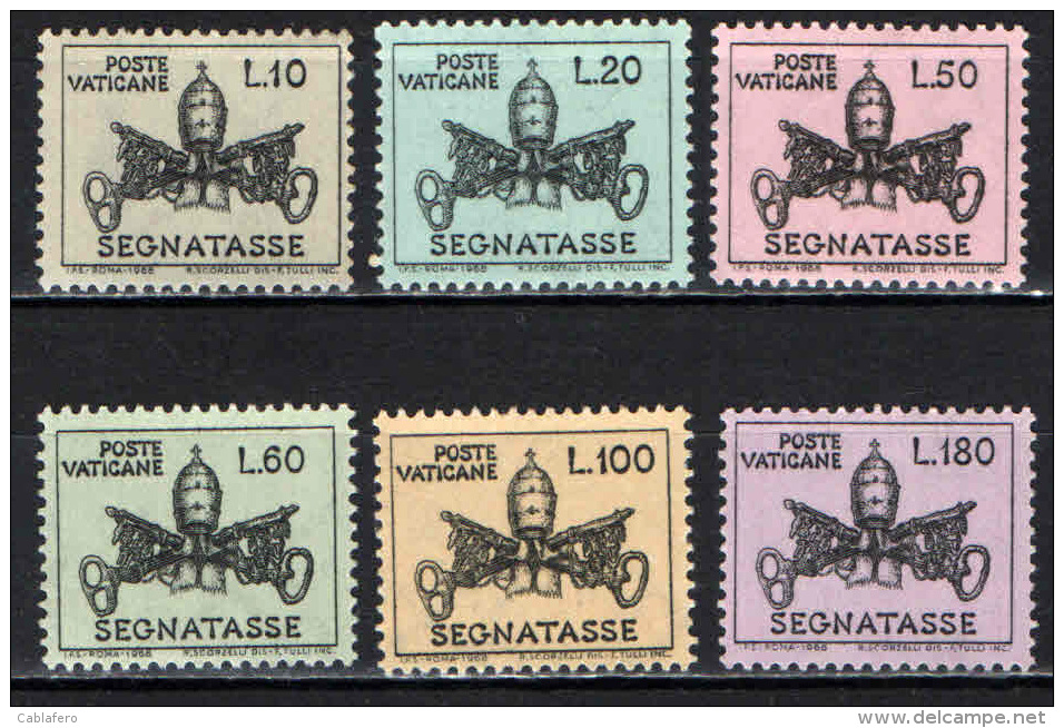 VATICANO - 1968 - TRIREGNO E CHIAVI DECUSSATE - PONTIFICATO DI PAOLO VI - MNH - Taxes