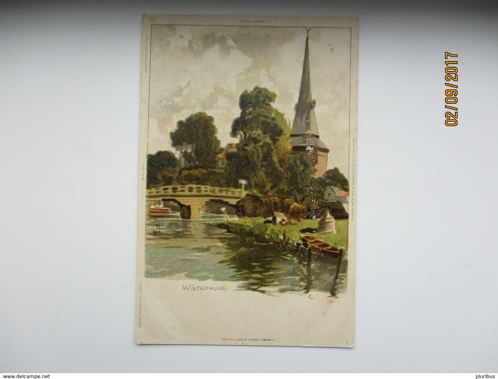 WINTERHUDE , SIGNED SB , RITTER KLOEDEN NÜRNBERG LITHO ,  K0 - Winterhude