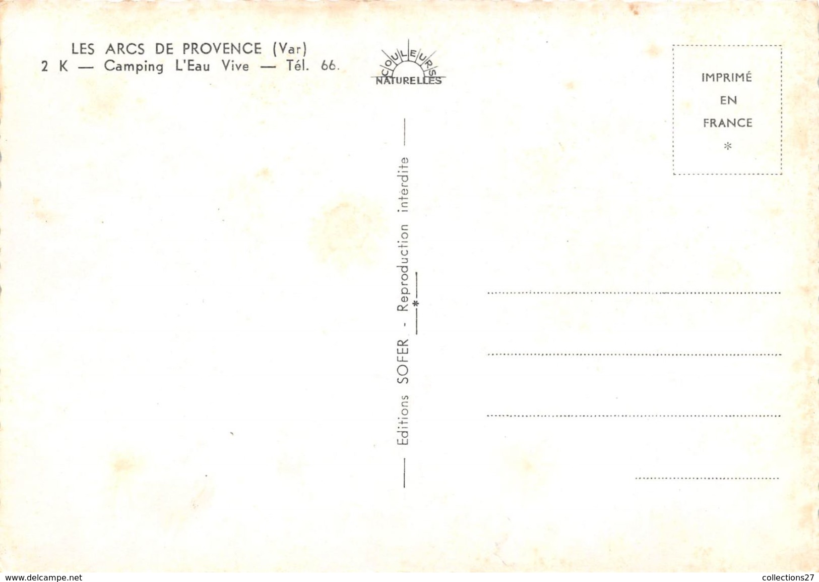 83-LES ARC-DE-PROVENCE- CAMPING L'EAU VIVE - Les Arcs