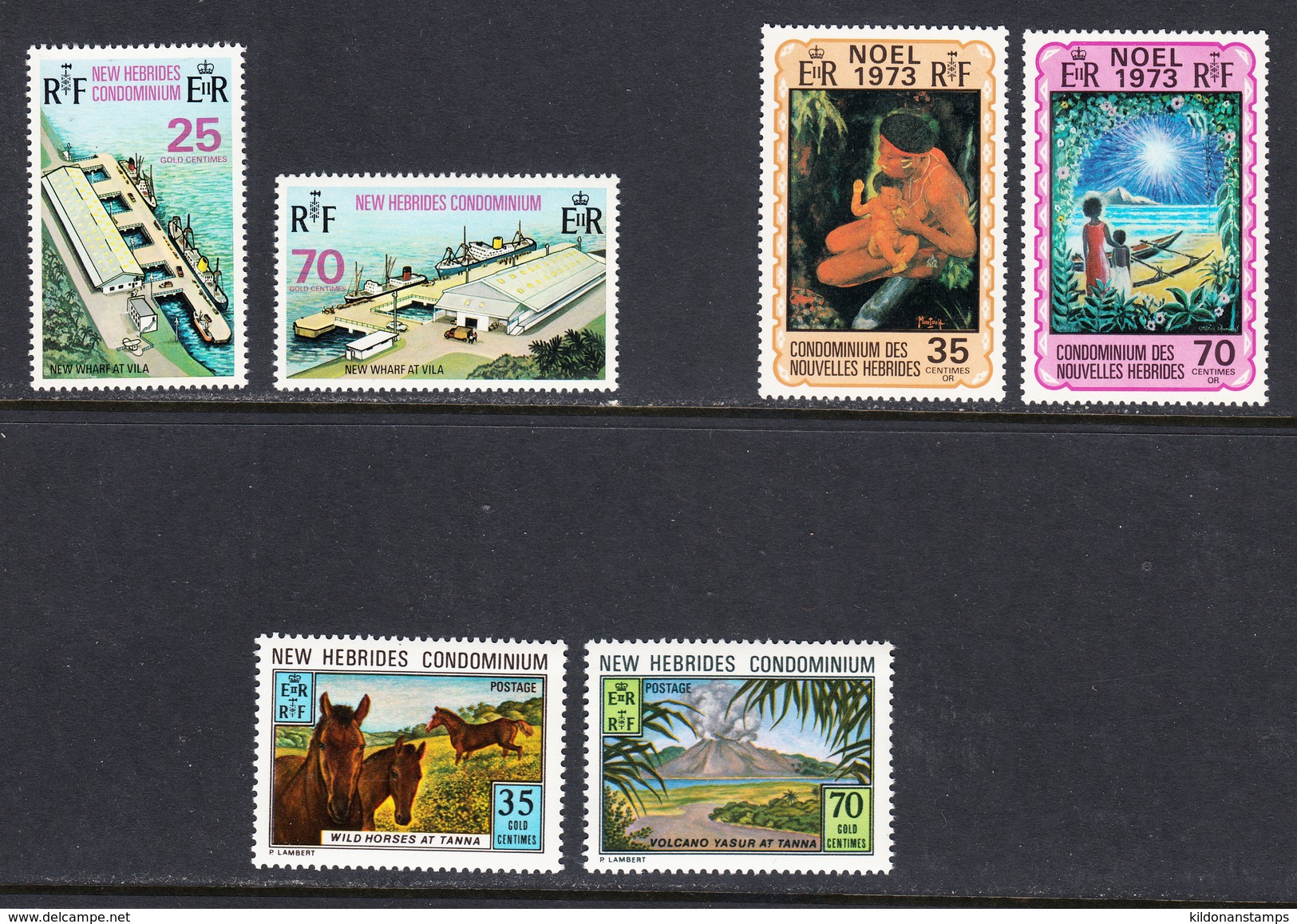 New Hebrides 1973, Mint No Hinge, Sc# , SG 178-183 - Nuevos
