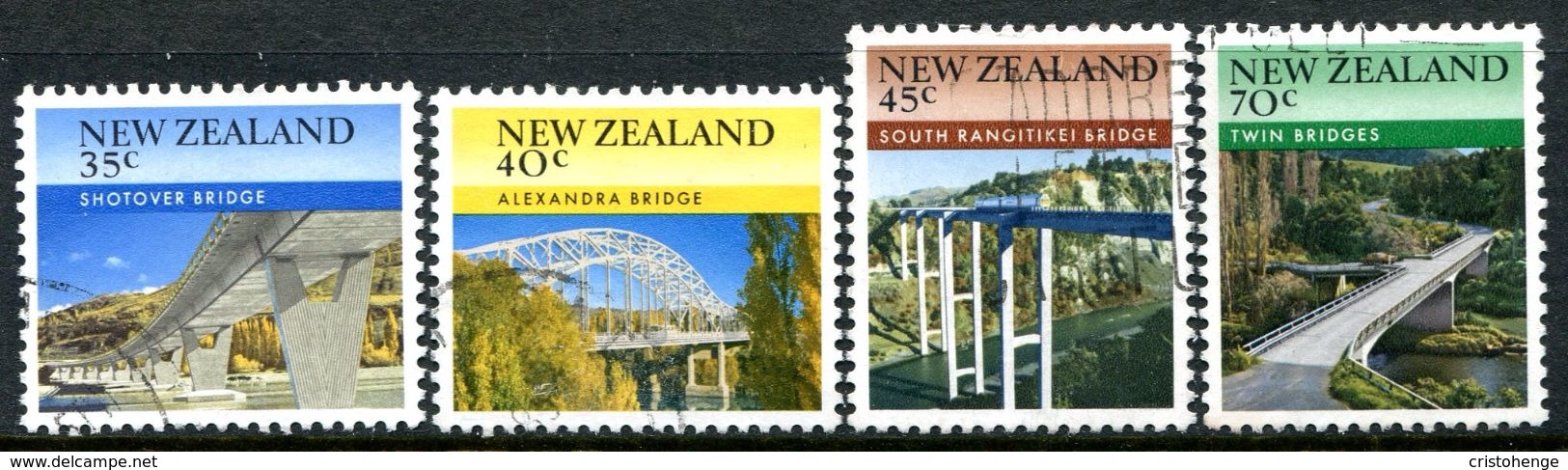 New Zealand 1985 Bridges Set Used (SG 1366-69) - Usati