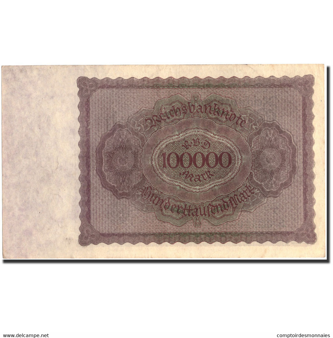 Billet, Allemagne, 100,000 Mark, 1923, 1923-02-01, KM:83b, TTB+ - 100.000 Mark