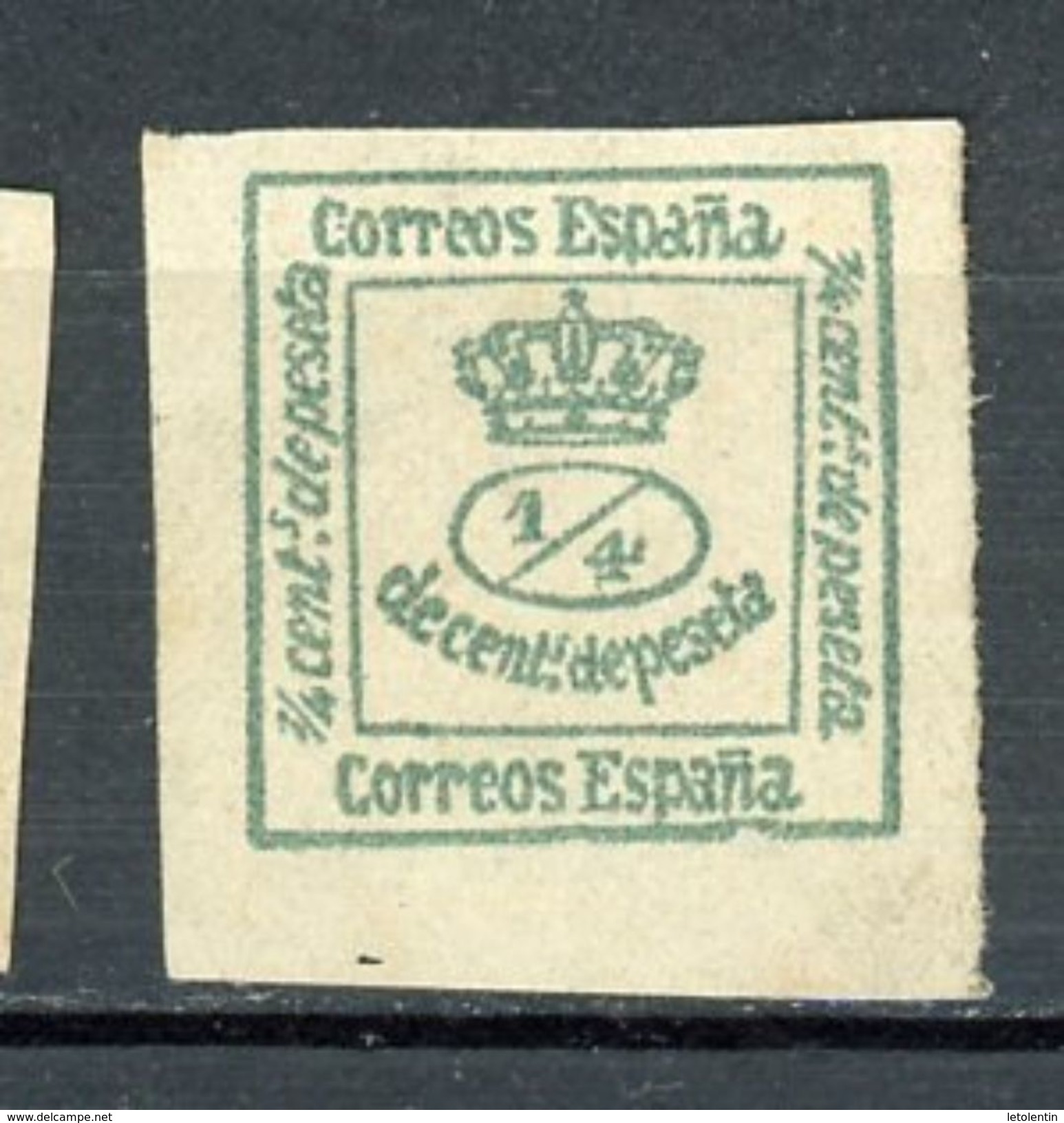ESPAGNE - COURONNE N° Yvert 140b (*) - Unused Stamps