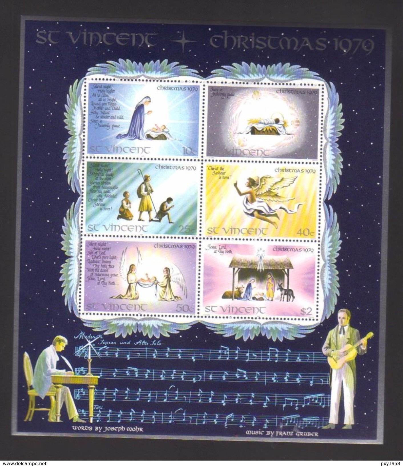 6019-St.Vincent Minisheet Christmas Stanley Gibbons MS627 ** Mnh - St.Vincent (...-1979)