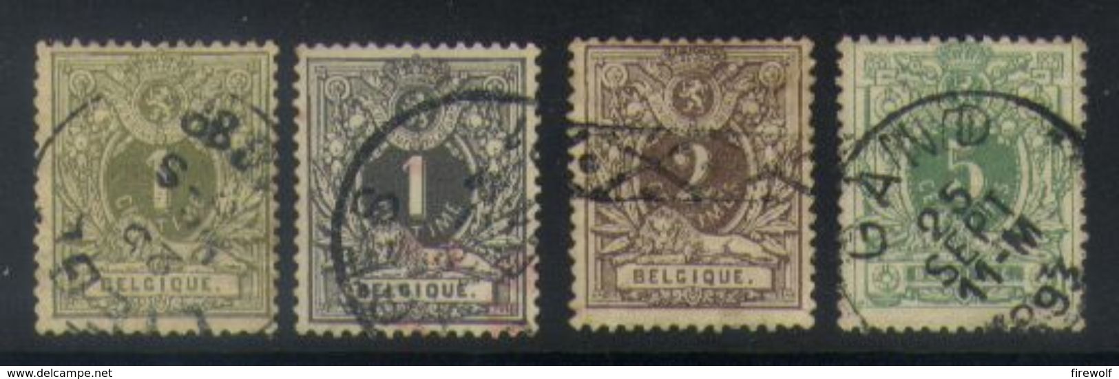 A05 - Belgium - 1884/88 - OBP 42/45 - Used - 1869-1888 Lion Couché (Liegender Löwe)