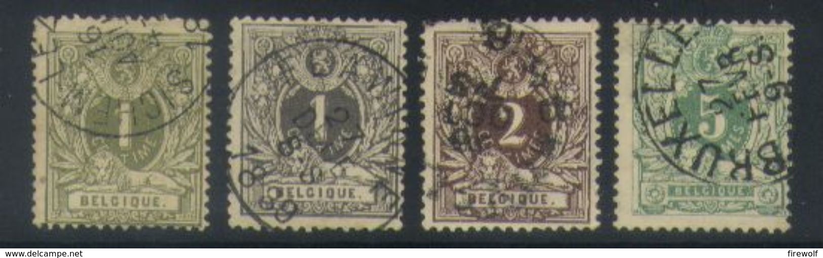 A05 - Belgium - 1884/88 - OBP 42/45 - Used - 1869-1888 Lying Lion