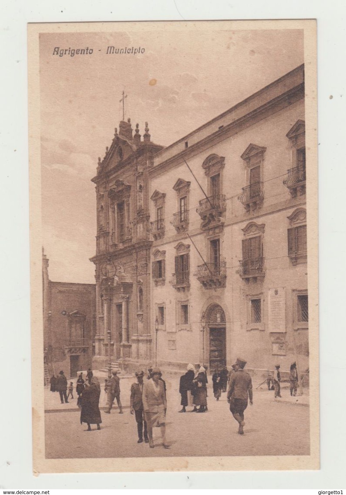 AGRIGENTO- MUNICIPIO - CARTOLINA NON VIAGGIATA E ANIMATA - ITALY POSTCARD - Agrigento