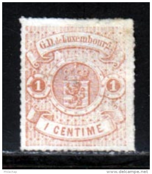 Luxembourg 1865 Yvert 16 (*) B Neuf Sans Gomme - 1859-1880 Wappen & Heraldik