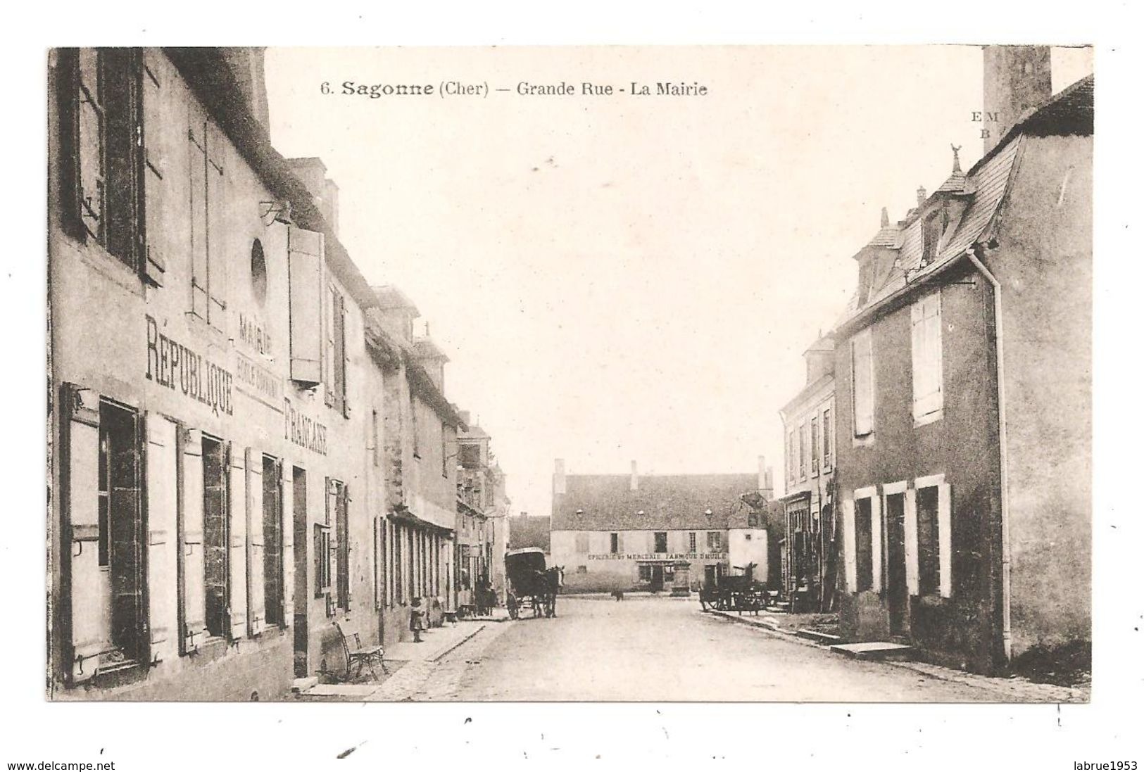 Sagonne-Grande Rue-La Mairie-(C.630) - Autres & Non Classés