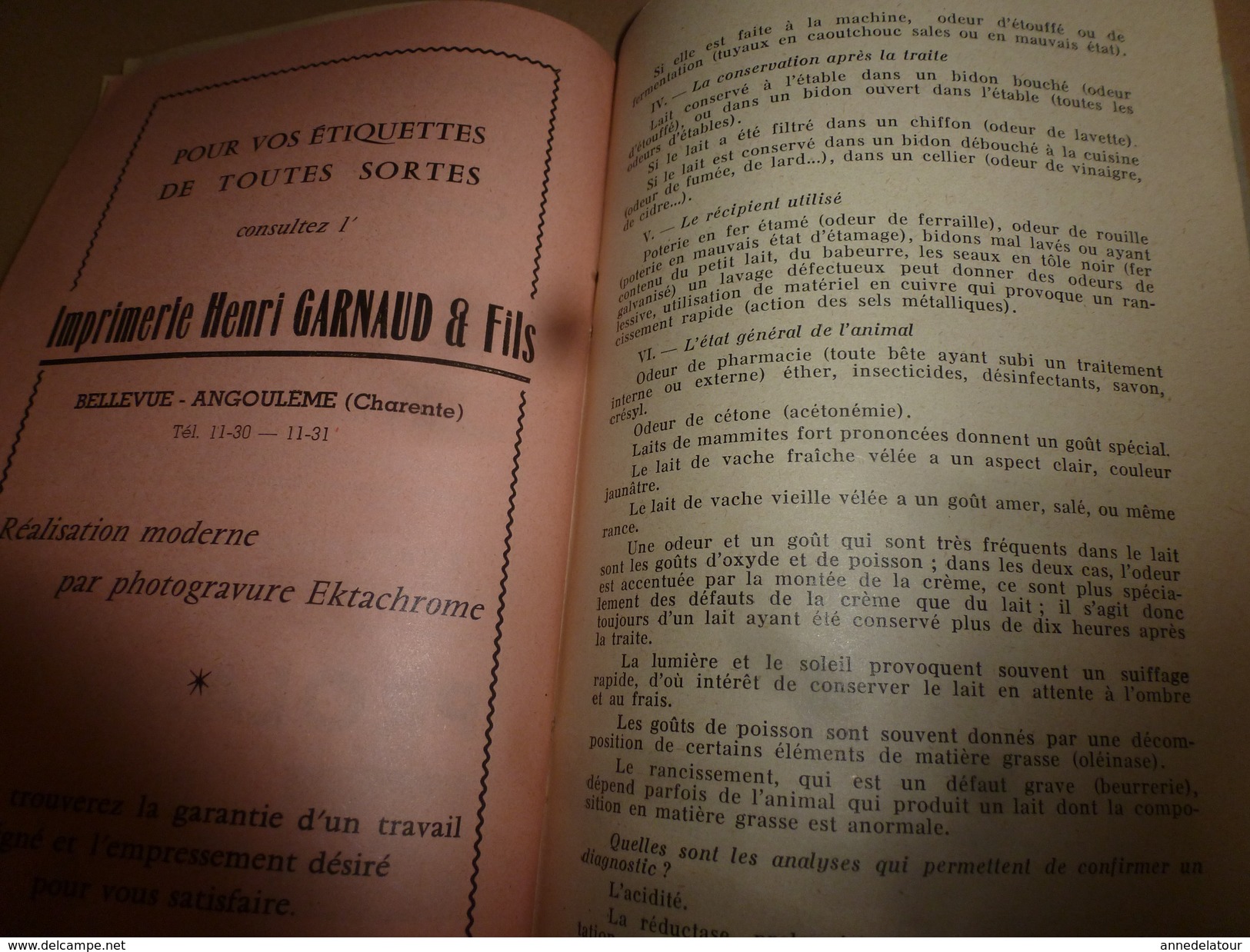 Bulletin 1957  Association Amicale des Anciens Elèves de l'Ecole Nationale d'Industrie Laitière de MAMIROLLE