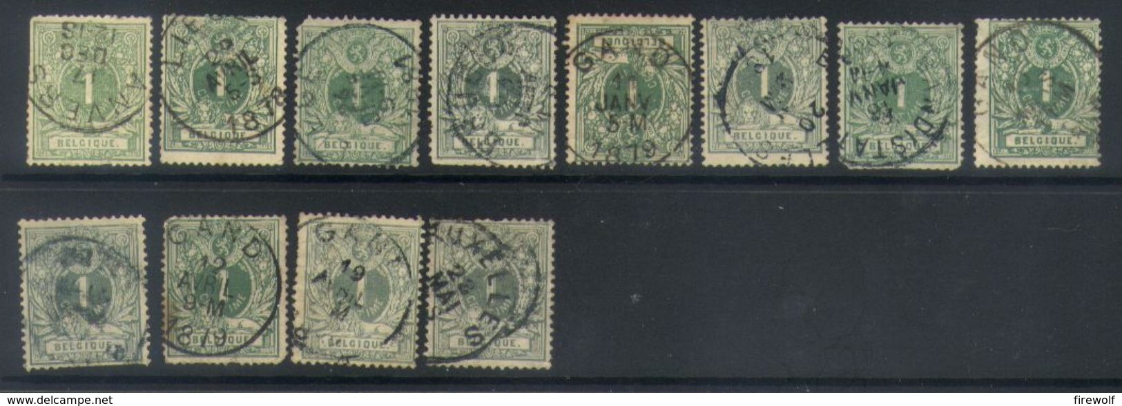 A04 - Belgium - 1869 - OBP 26 - Used Lot - 1869-1888 Liggende Leeuw