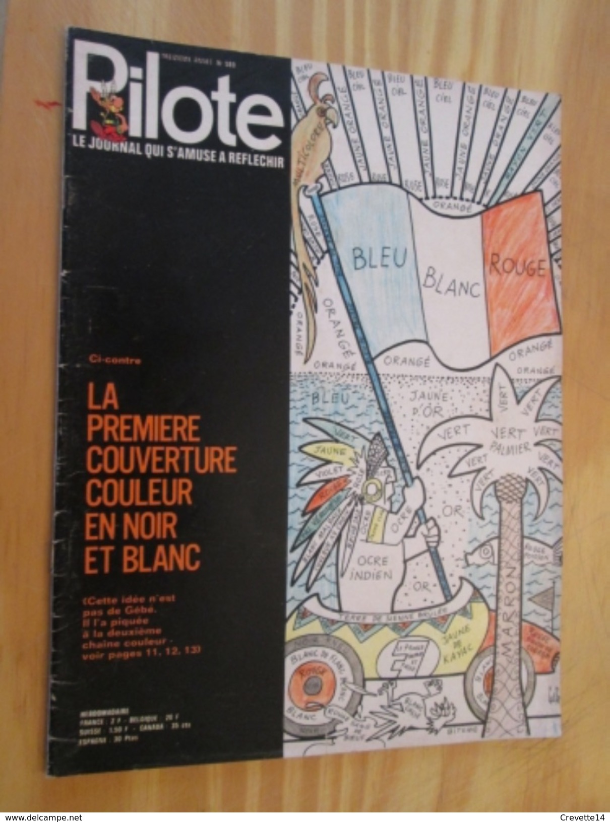 BD913 Revue PILOTE N°589 Années 60/70 Couverture COUVERTURE COULEURS EN NOIR ET BLANC + LES GRANDES GUEULES DE PILOTE JO - Pilote