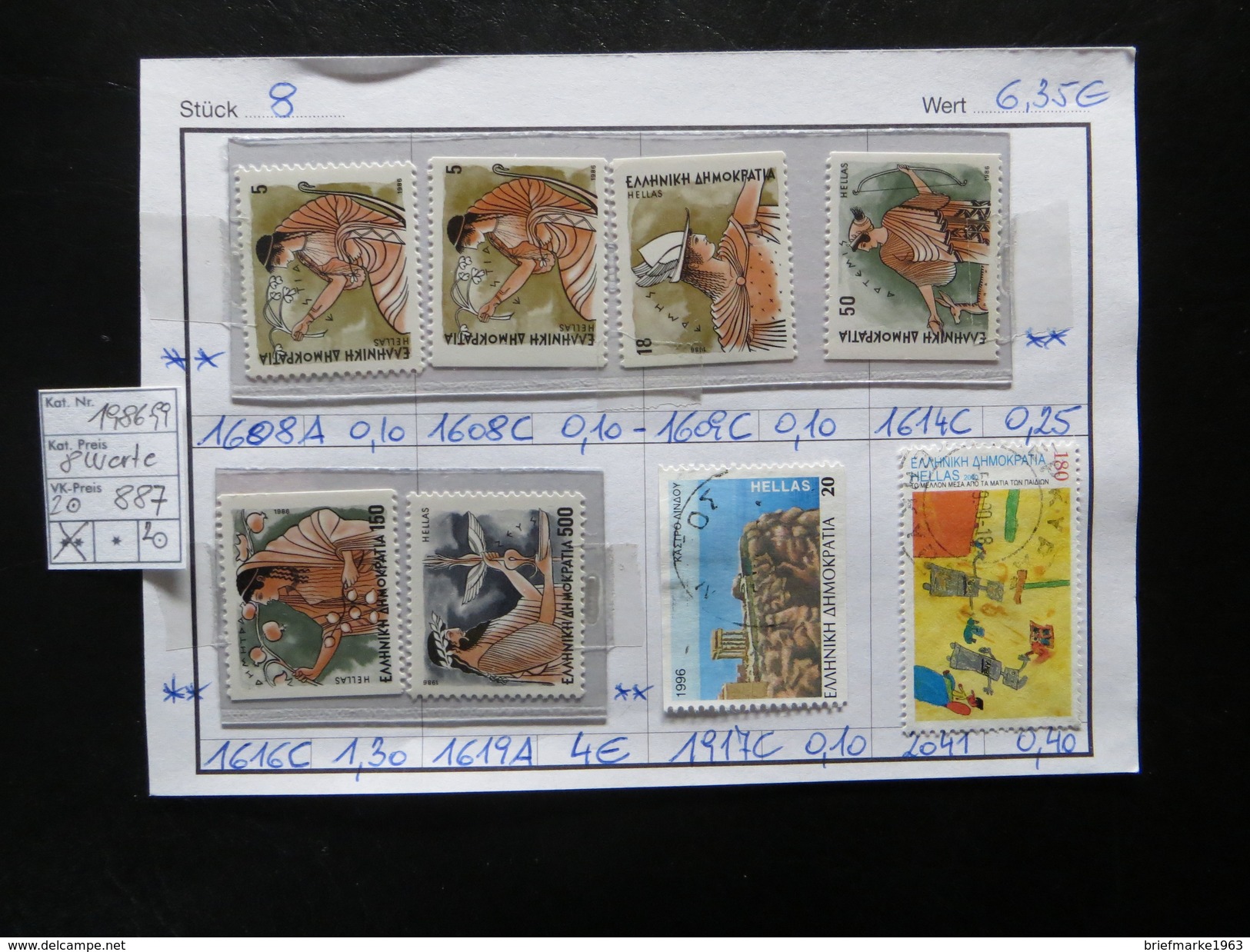 1986-99  " 8 Werte "  2x Gestempelt,  Postfrisch  LOT 887 - Ungebraucht