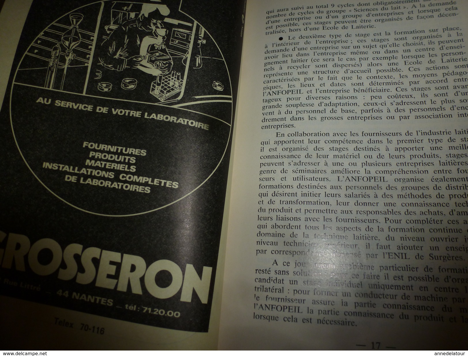 Bulletin 1975  Association Amicale des Anciens Elèves de l'Ecole Nationale d'Industrie Laitière de MAMIROLLE