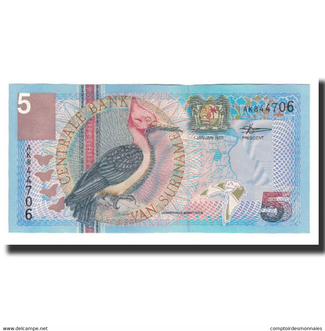 Billet, Surinam, 5 Gulden, 2000-01-01, KM:146, NEUF - Surinam