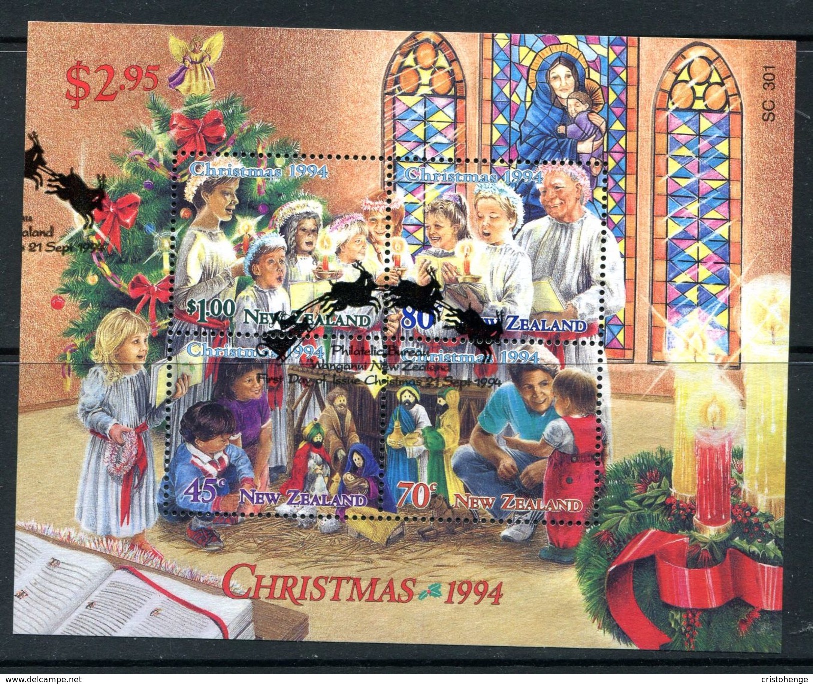 New Zealand 1994 Christmas MS Used (SG MS1839) - Used Stamps
