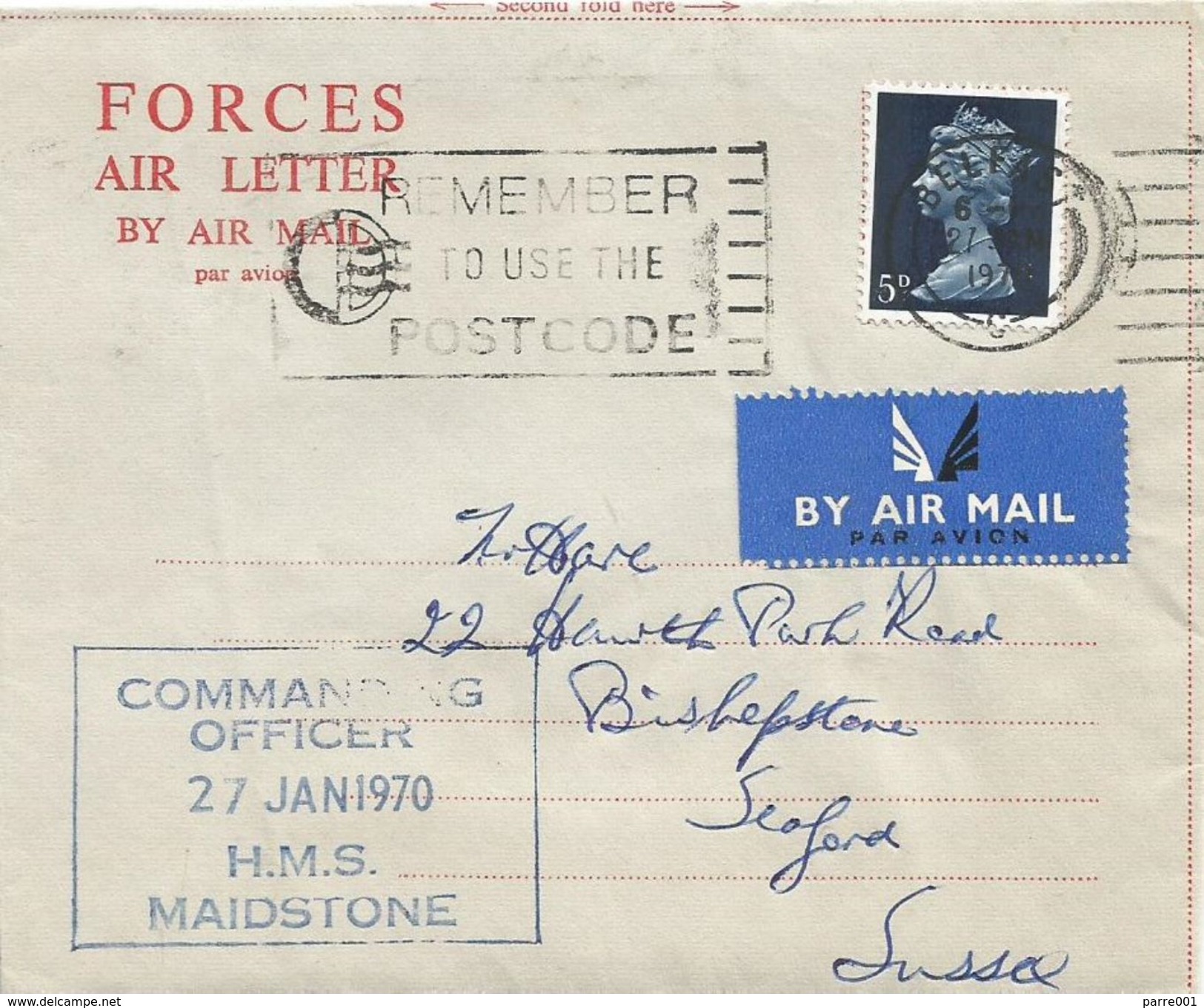 Northern Ireland 1970 Belfast HMS Maidstone Prison Ship Operation Demetrius IRA Campaign Forces Mail Cover - Militaria