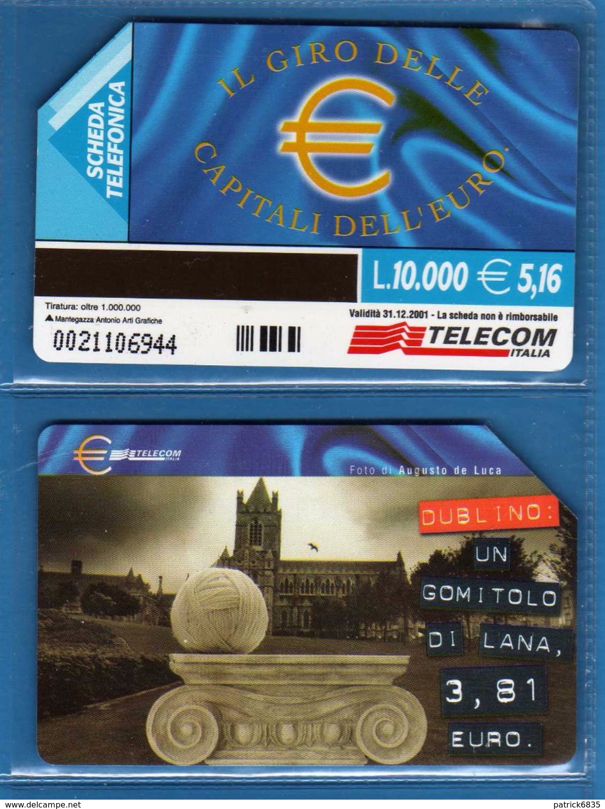 (4Eu) USATA ° - Il Giro Delle Capitali Dell'EURO - Lire 10.000 - DUBLINO  - Vedi Descrizioni - Públicas Figuración Ordinaria