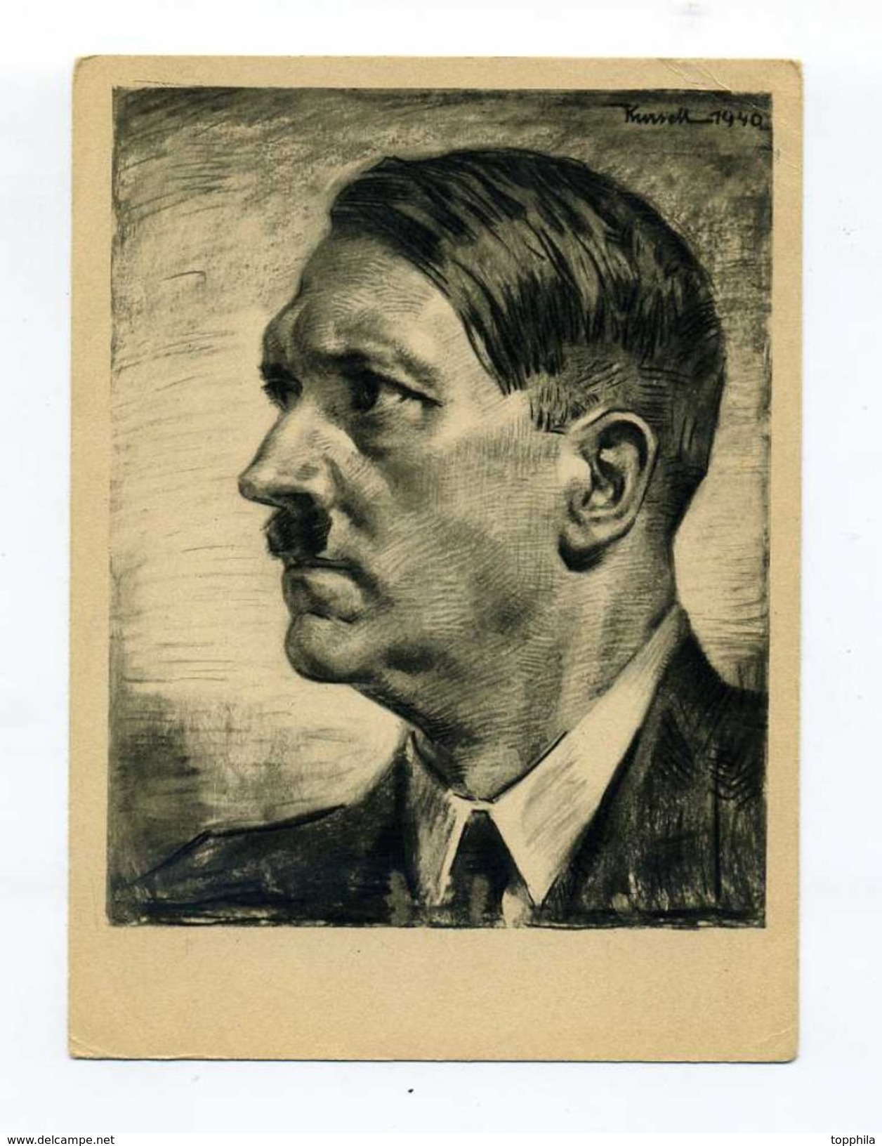 122840100 (1940 3.Reich Propagandakarte Unser Führer Nach Prof. Kursell - Briefe U. Dokumente