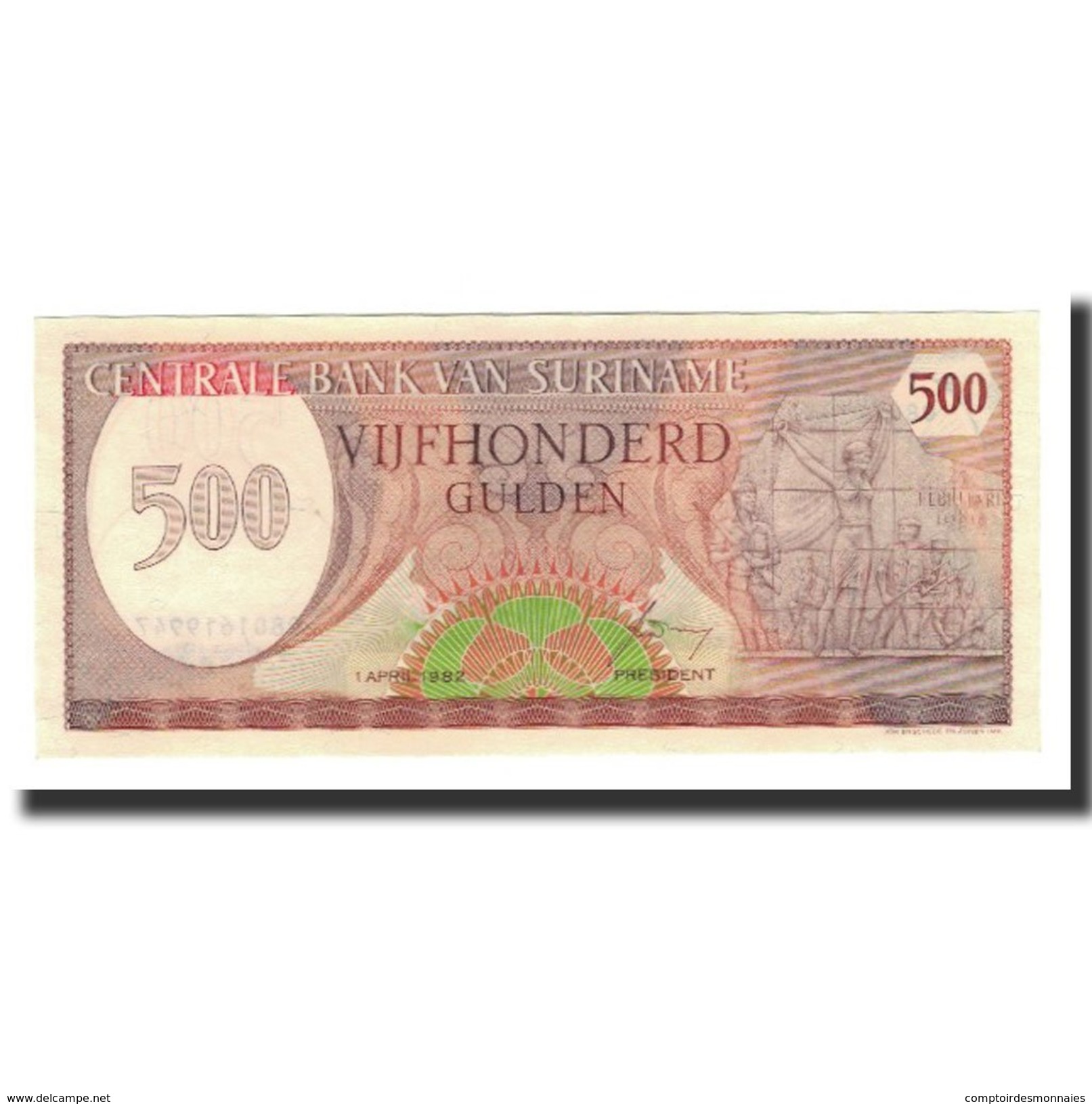 Surinam, 500 Gulden, 1982-04-01, KM:129, NEUF - Surinam