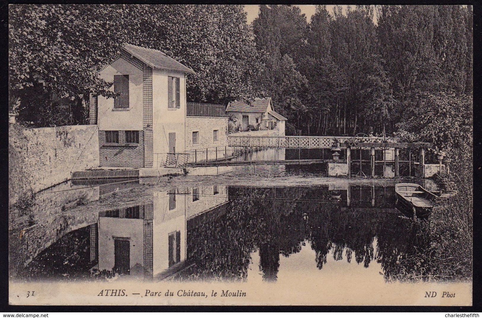 ATHIS - MONS ( S.-et-O.) - PARC DU CHATEAU - LE MOULIN A EAU !! - Athis Mons