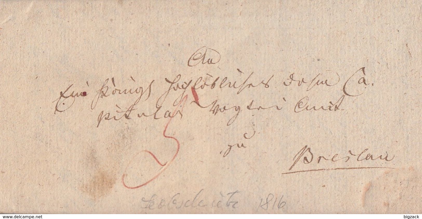 Brief Gel. Von Leobschütz Am 28.9.1816 Nach Breslau Mit Inhalt - Vorphilatelie