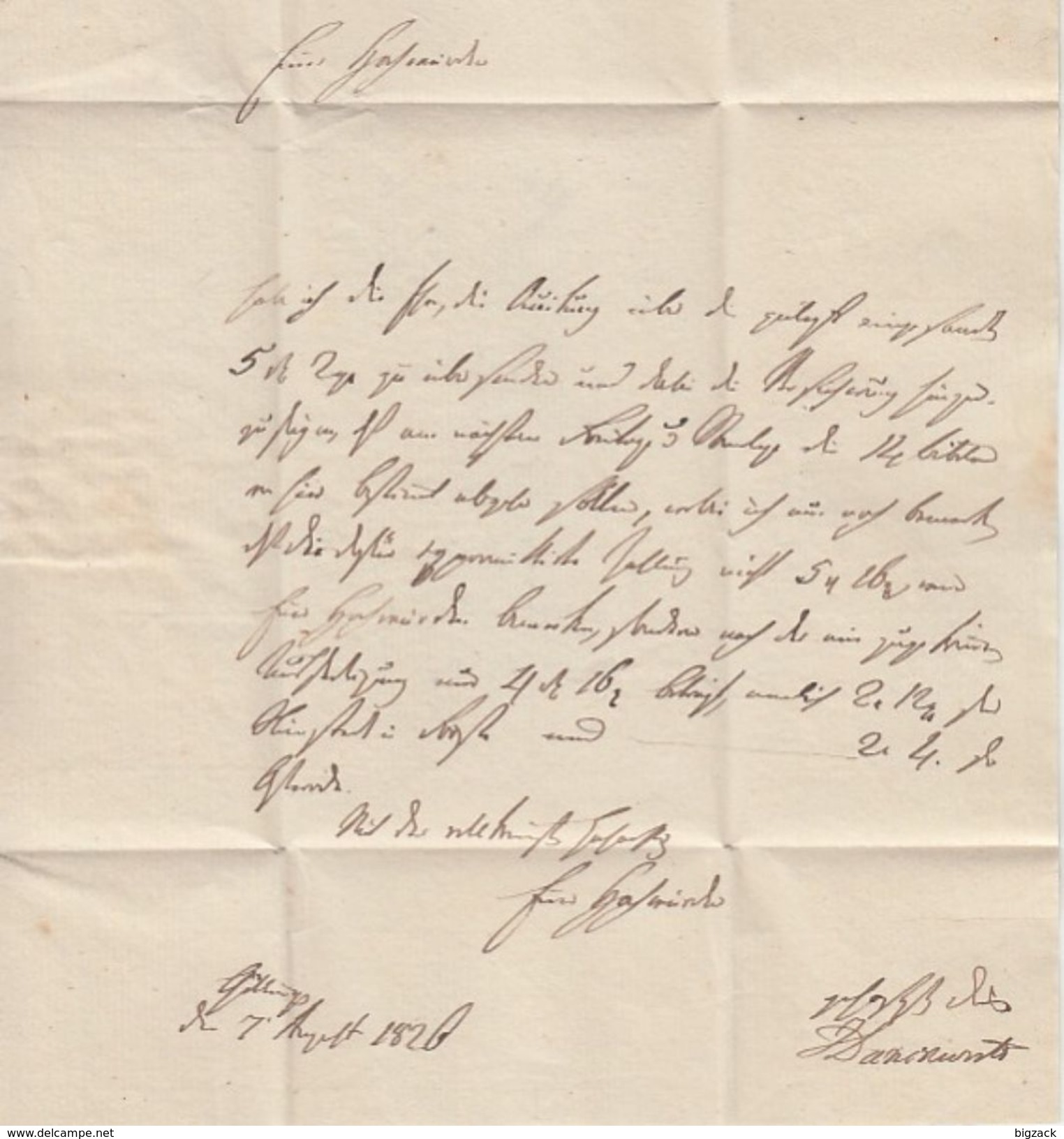 Brief R2 Göttingen 8 Aug (1820 Aus Inhalt) Gel. Nach Osterode - Vorphilatelie