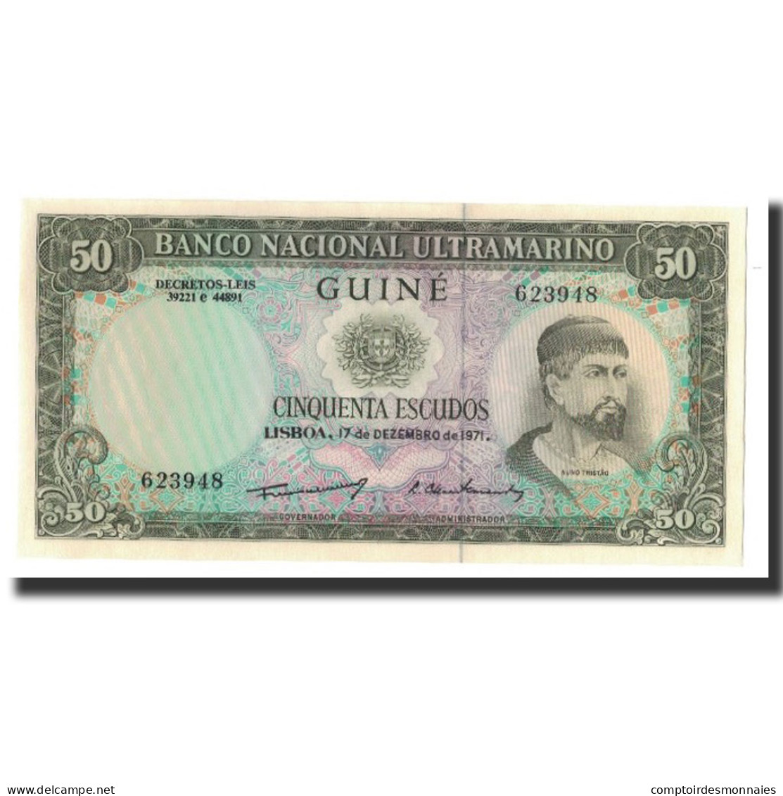 Billet, Portuguese Guinea, 50 Escudos, 1971-12-17, KM:44a, NEUF - Guinea-Bissau