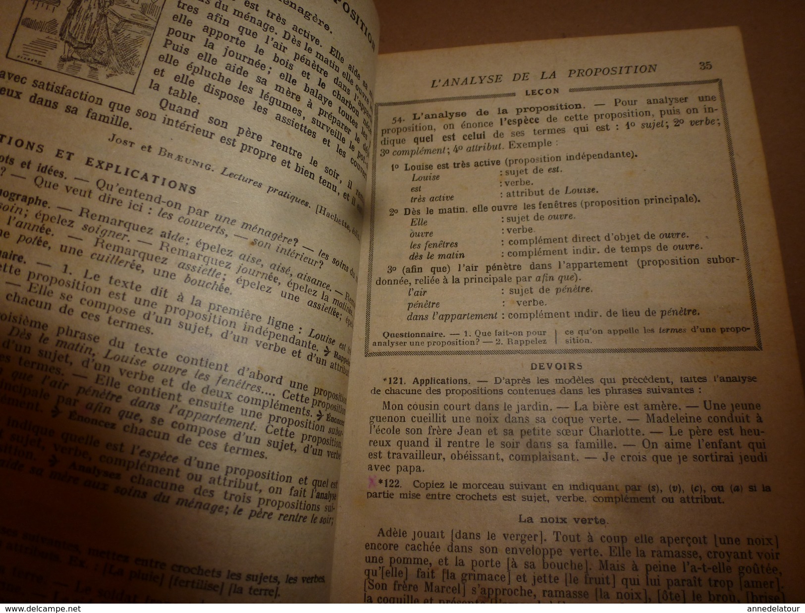 1913  Cours De Langue Français (Elémentaire Et Moyen)  GRAMMAIRE-VOCABULAIRE-COMPOSITION FRANCAISE - 6-12 Ans