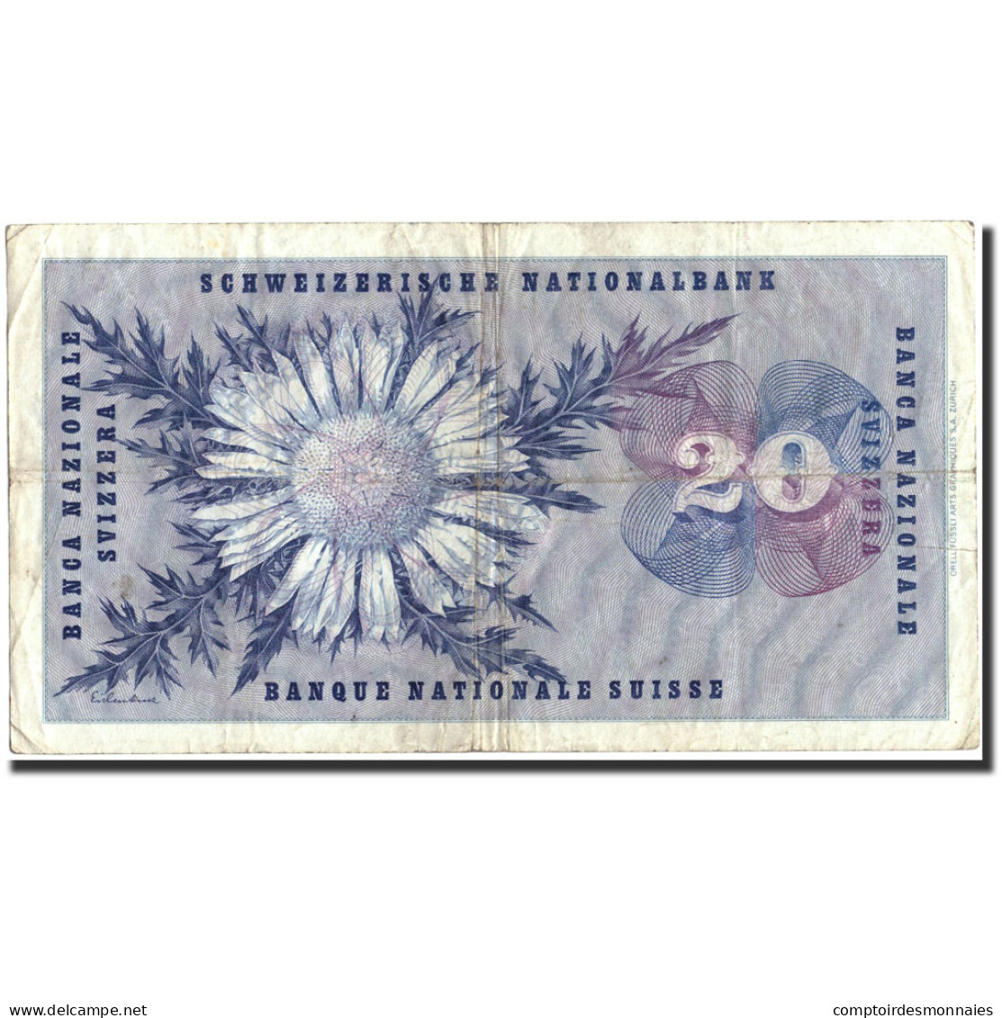 Billet, Suisse, 20 Franken, 1959, 1959-12-23, KM:46g, TB - Suiza