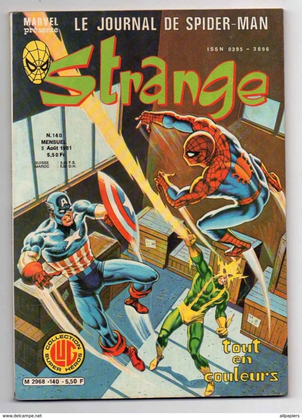 Strange N°140 L'intrépide Daredevil - L'homme Araignée - La Grèce - Rom Le Chevalier De L'espace - L'invincible Iron Man - Strange