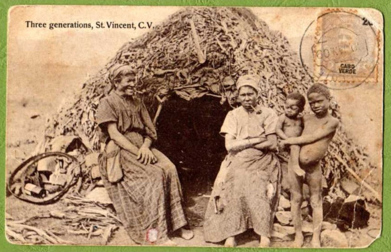 CAP VERT - Cabo Verde - Sao Vicente - St Vincent - Three Generations - ETAT !!! Avec Timbre - Cap Vert