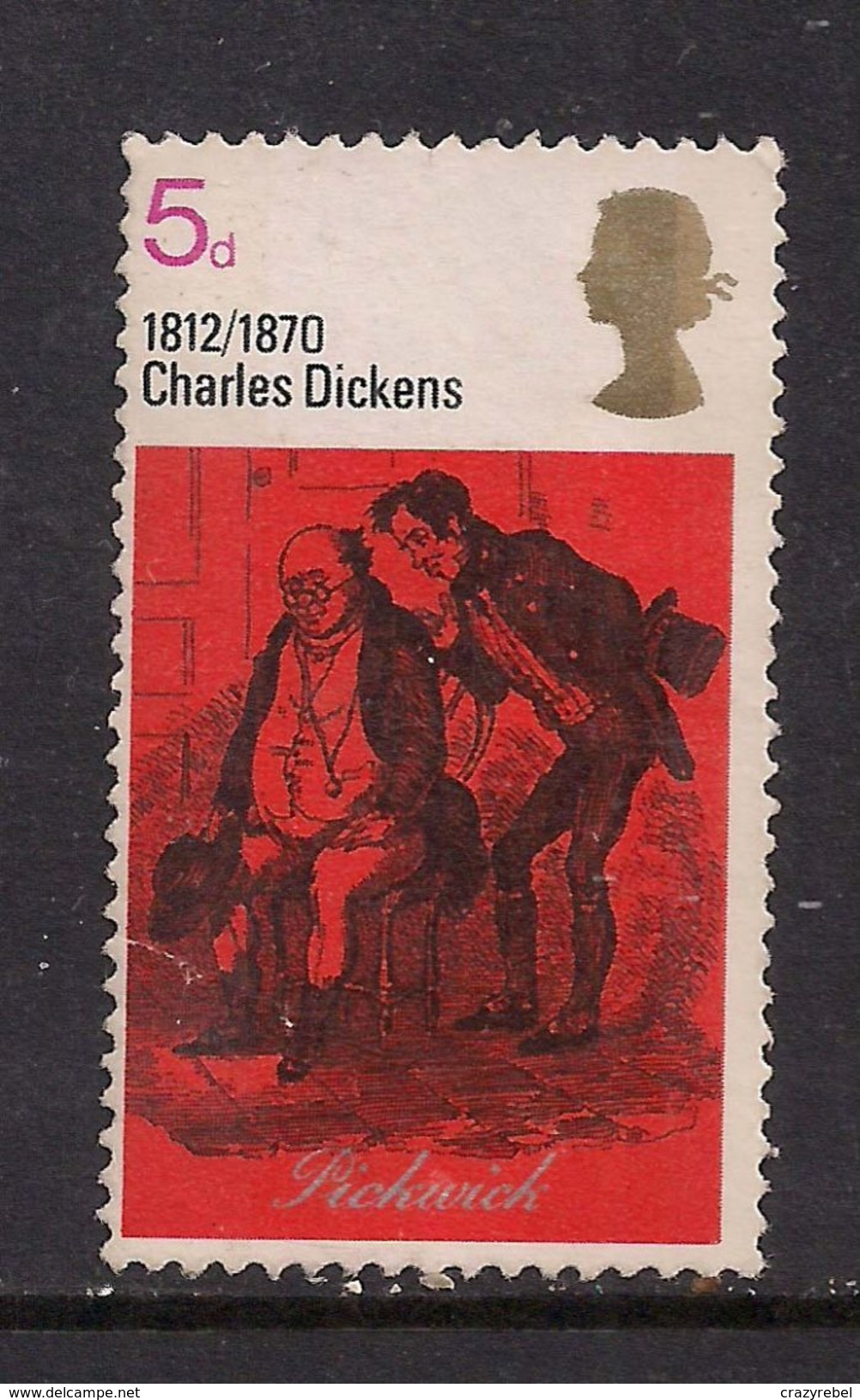 GB 1970 QE2 5d Dickens Used Stamp SG 824. ( D608 ) - Used Stamps