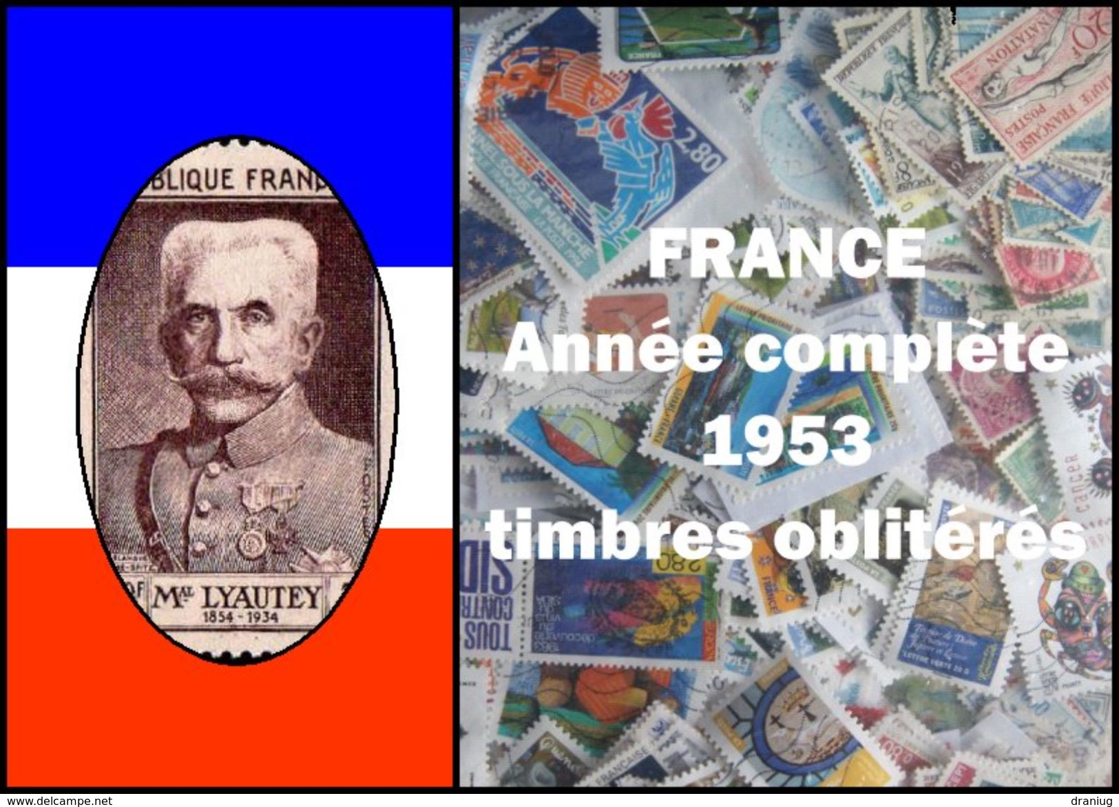 France Année Complète 1953 Oblitérés Cachets à Date - 1950-1959