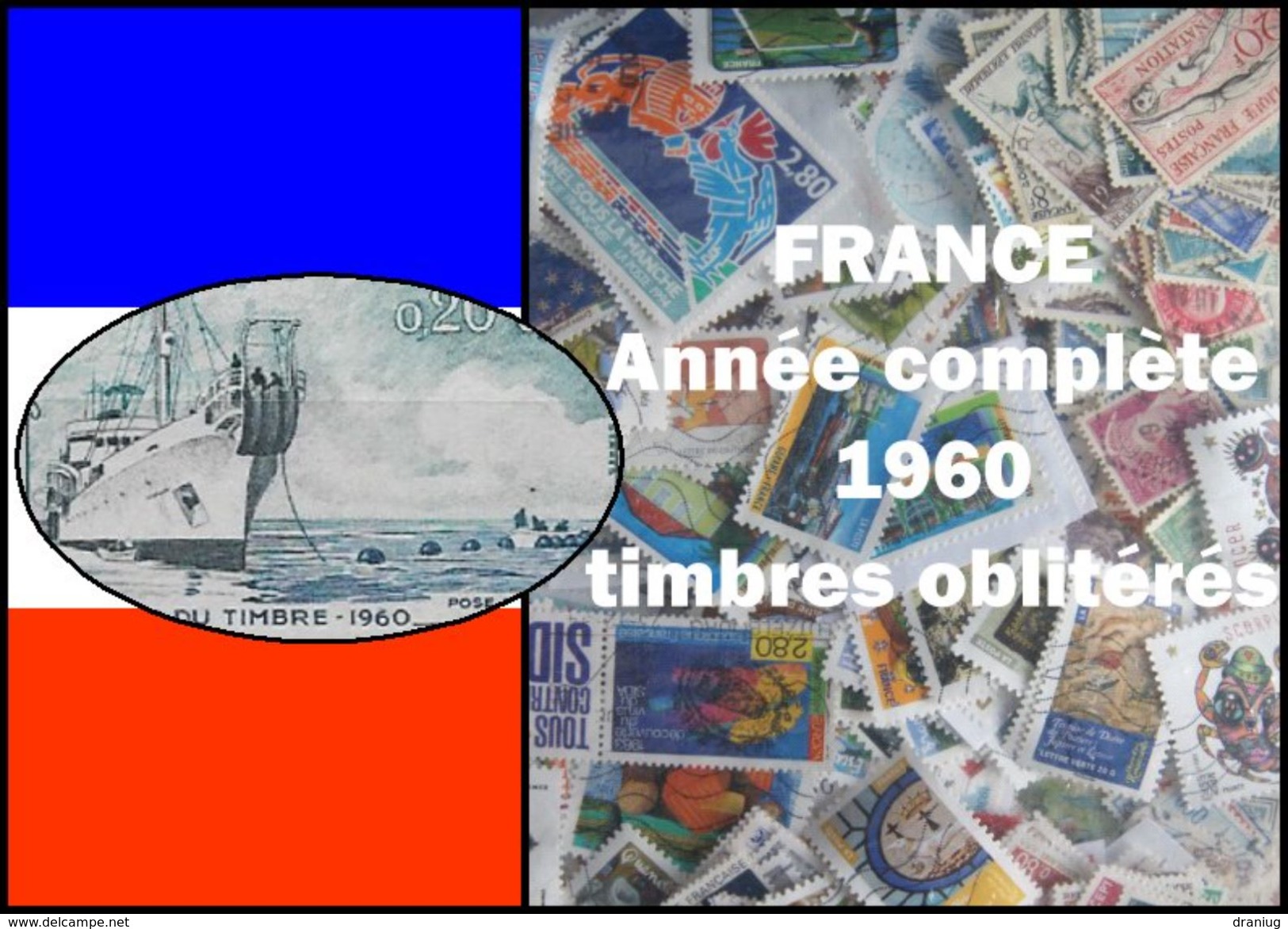 France Année Complète 1960 Oblitérés Cachets à Date - 1960-1969